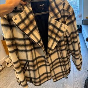 Mackage Women's Plaid Jacket - Black and Cream